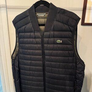 Lacoste Contrast Lining Quilted Vest Black